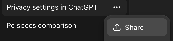 AI Insights ChatGPT Basics privacy settings share